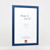 Ramka na zdjęcia z drewna „Profil 43” royalblau, 14,8x21 cm, szkło muzealne