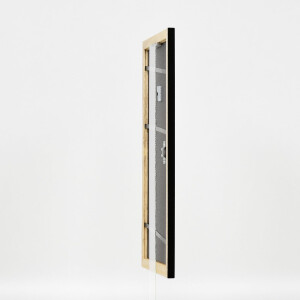 Rama na zdjęcia z drewna Profil 43, czarna, lakierowana, 10,5x14,8 cm