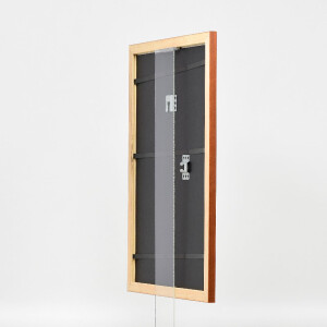 Ramka na zdjęcia z drewna Profil 43, brązowa, z szkłem muzealnym 10,5x14,8 cm