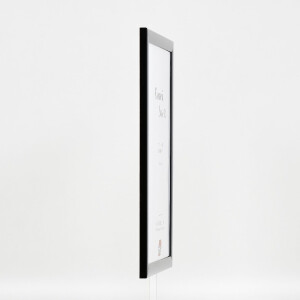 Ramka na zdjęcia z drewna „Profil 43” – czarna, połyskowa, 61x91,5 cm, szkło muzealne