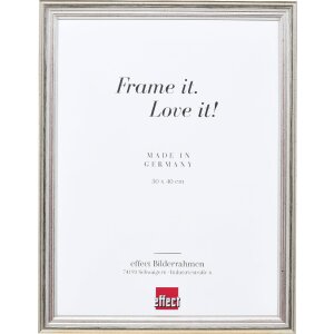 Ramka na zdjęcia z drewna profilowa 44 srebrna 10x10 cm z...