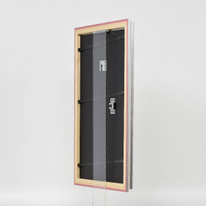 Ramka na zdjęcia z drewna naturalnego w stylu barokowym Effect Profil 44 srebrny 10x15 cm szkło muzealne