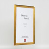 Ramka na zdjęcia z drewna Profil 44 Złoty 60x80 cm z szkłem muzealnym