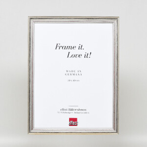 Ramka na zdjęcia w stylu barokowym 62x93 cm z szkłem muzealnym, srebrna – Effect