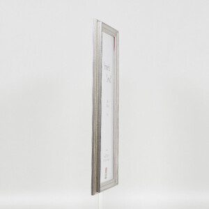 Ramka na zdjęcia w stylu barokowym 62x93 cm z szkłem muzealnym, srebrna – Effect