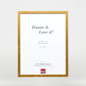 Ramka na zdjęcia z drewna Profil 51, antyk złoty, 40x40 cm, szkło muzealne