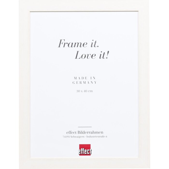 Efekt Drewniana ramka na zdjęcia Profil 55 biała 10x15 cm Szkło muzealne