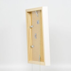 Efekt Drewniana ramka na zdjęcia Profil 55 biała 10x15 cm Szkło muzealne