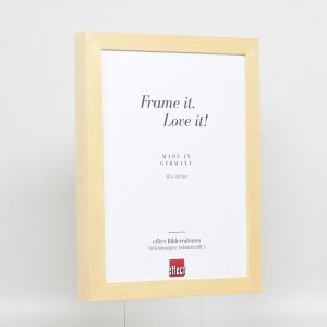 Efekt drewniana ramka na zdjęcia profil 55 naturalny 13x13 cm szkło muzealne
