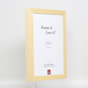Efekt drewniana ramka na zdjęcia profil 55 naturalny 13x13 cm szkło muzealne