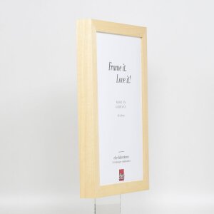 Efekt drewniana ramka na zdjęcia profil 55 naturalny 13x13 cm szkło muzealne