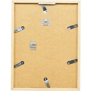 Ramka na zdjęcia z drewna Profil 58, biała 10x15 cm, szkło muzealne