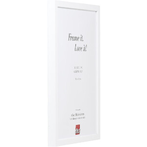 Ramka na zdjęcia z drewna, profil 58, biała, 20x25 cm, szkło muzealne