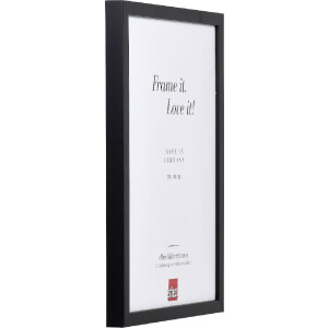 Ramka na zdjęcia z drewna Profil 58, czarna, 45x80 cm, z szkłem muzealnym – Effect