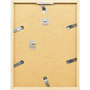 Ramka na zdjęcia z drewna Profil 58 srebrna 50x65 cm z szkłem muzealnym