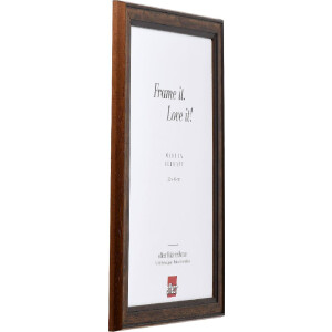 Rama na zdjęcia z drewna Profil 64, brązowa 25x80 cm, z szkłem muzealnym