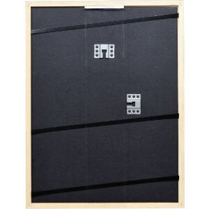 Ramka na zdjęcia z drewna Profil 66, czarna, 10x10 cm, szkło muzealne