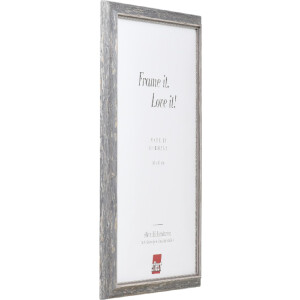 Ramka na zdjęcia z drewna, styl wiejski, 30x30 cm, czarna z szkłem muzealnym