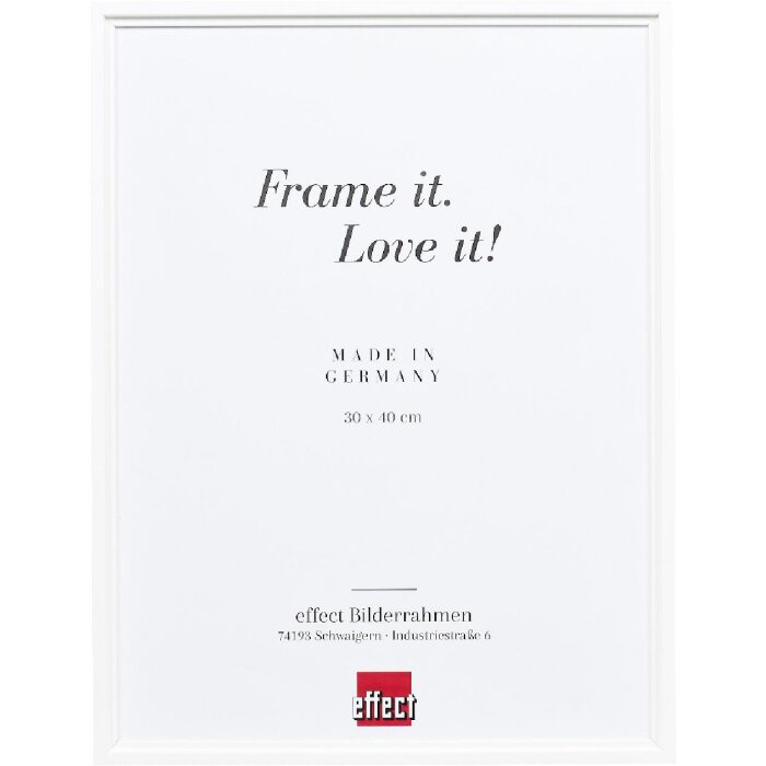 Rama na zdjęcia z drewna, styl 69, biała, 20x20 cm, szkło muzealne