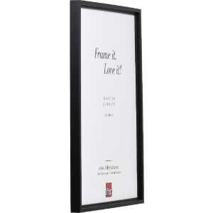 Ramka na zdjęcia z drewna Effect Profil 69, czarna, 28x35 cm, szkło muzealne