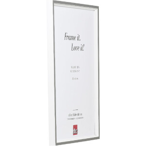 Ramka na zdjęcie z drewna stylu Profil 69, szara, 40x60 cm, z szkłem muzealnym