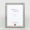 Efekt Drewniana rama Profil 94 srebrny 25x80 cm Szkło muzealne