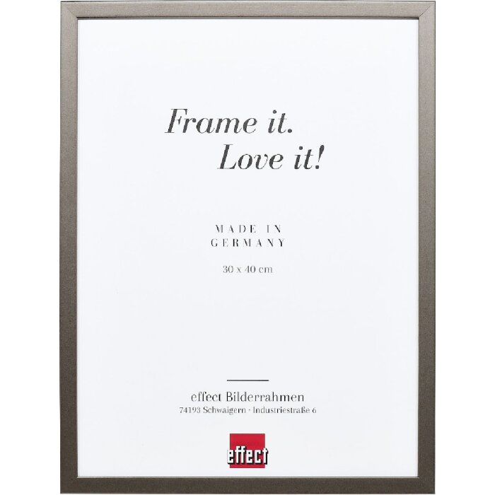 Effect Holzrahmen Profil Top S platin 10x15 cm Museumsglas
