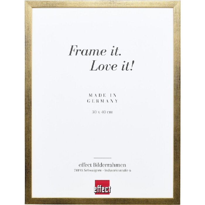 Effect Holzrahmen Profil Top S gold 20x28 cm Museumsglas
