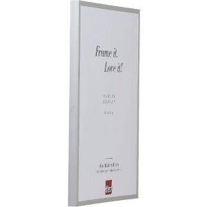 Ramka na zdjęcia z aluminium B1 srebrna 25x35 cm z szkłem muzealnym