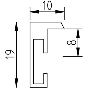 Effect B1 Ramka Alu 2 srebrna 60x60 – szkło muzealne, ochrona ppoż.