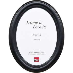 Ramka na zdjęcia owalna Effect, 9x12 cm, czarna, z szkłem klarowym