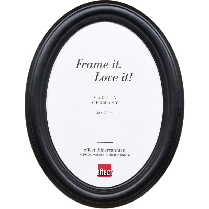 Effect Bilderrahmen Oval Profil HB 10x15 cm schwarz