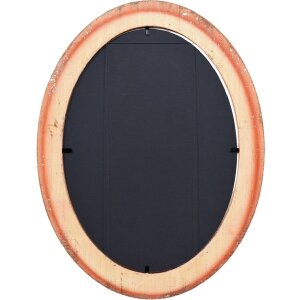 Ramka na zdjęcia owalna HB 12x12 cm, srebrna, z szkłem, drewno naturalne