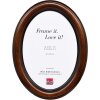 Ramka na zdjęcia owalna HB 15x15 cm, orzechowy – szkło kryształowe