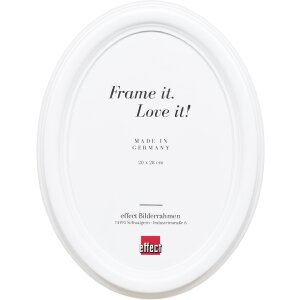 Ramka na zdjęcia owalna HB 18x24 cm, biała –...