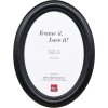 Ramka na zdjęcia owalna HB 20x28 cm, czarna, drewno naturalne, szkło akrylowe