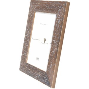 Deknudt Drewniana ramka na zdjęcia Floral Print S68VH brązowa 20x30 cm