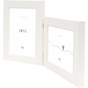 Deknudt Double Frame ramka plastikowa S41VF1 biała 2 zdjęcia 15x20 cm