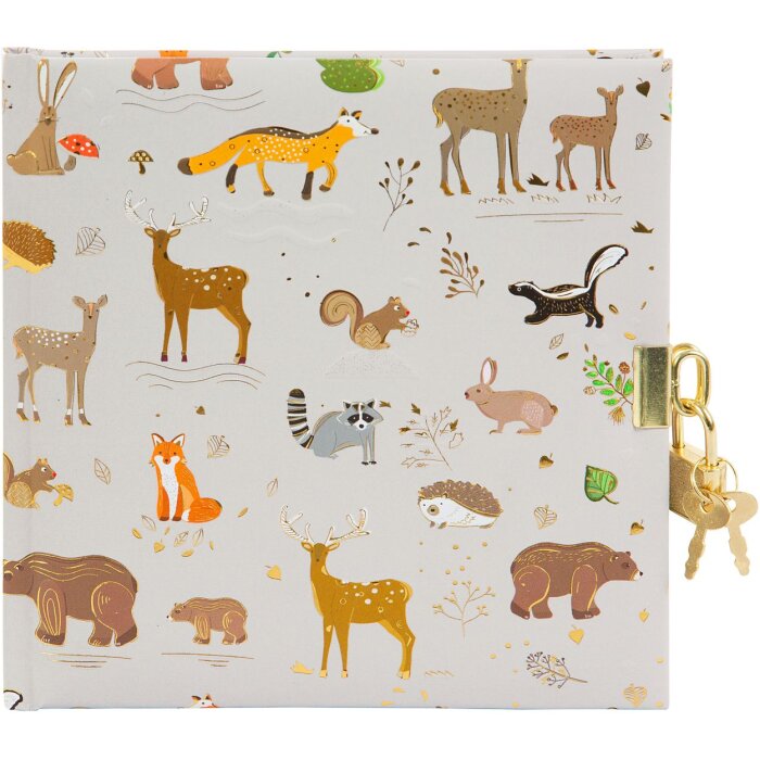 Kalendarz Goldbuch Woodland charm brązowy 16,5x16,5 cm 96 białych kartek