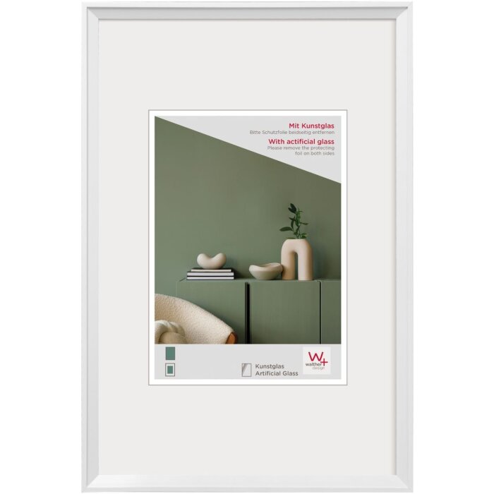 Ramka plastikowa Walther Desire biała 20x30 cm Szkło akrylowe