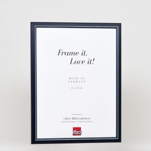Efekt Drewniana ramka na zdjęcia Profil 26 niebieski 7x10 cm Szkło muzealne