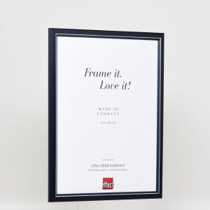 Efekt Drewniana ramka na zdjęcia Profil 26 niebieski 7x10 cm Szkło muzealne