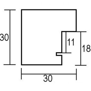 Efekt Drewniana ramka na zdjęcia Profil 52 czarny 35x100 cm Szkło muzealne