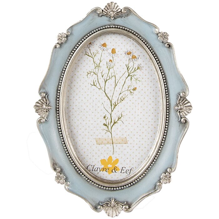 Clayre & Eef 2F0993 Ramka na zdjęcia 15x2x20 cm - 10x15 cm niebieska