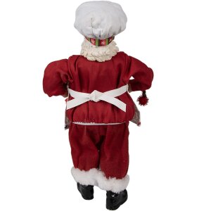 Clayre & Eef 65216 Dekoracja Father Christmas 16x8x28 cm czerwona