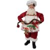 Clayre & Eef 65216 Dekoracja Father Christmas 16x8x28 cm czerwona