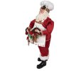 Clayre & Eef 65216 Dekoracja Father Christmas 16x8x28 cm czerwona