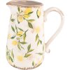 Clayre & Eef 6CE1530L Dzbanek dekoracyjny żółto-beżowy 20x14x23 cm