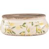 Clayre & Eef 6CE1531M Doniczka dekoracyjna 23x10x9 cm żółta owalna