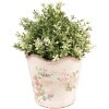 Clayre & Eef 6CE1537M Doniczka Różowy Beż Ø 16x14 cm Ceramiczna Romantyczna